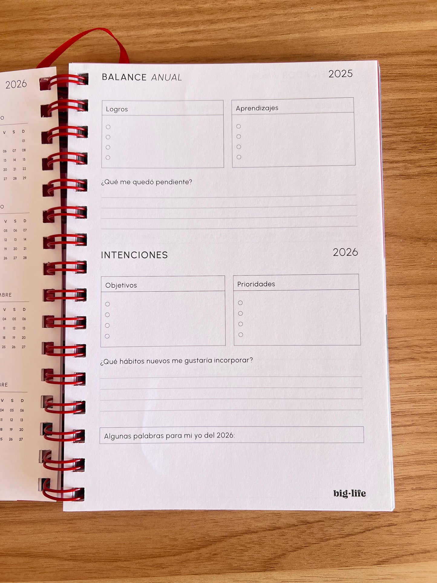 Agenda Semanal 2026 Semanal - Big Life